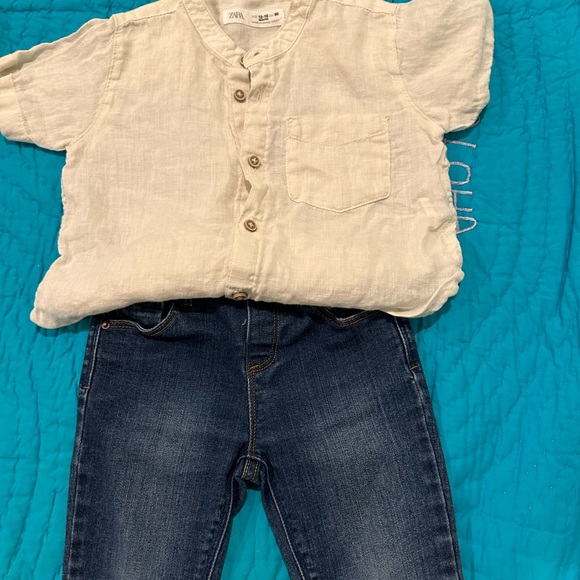 Zara baby jeans outfit. Size 12/ 18. / 2/3 year Mint condition.  Non smoker - Picture 14 of 16